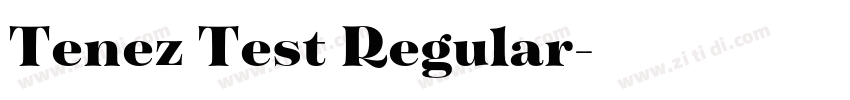 Tenez Test Regular字体转换